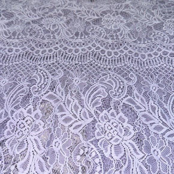 Maurice’s Lavender Lace Tee with Scalloped Hem Top - Picture 5 of 11